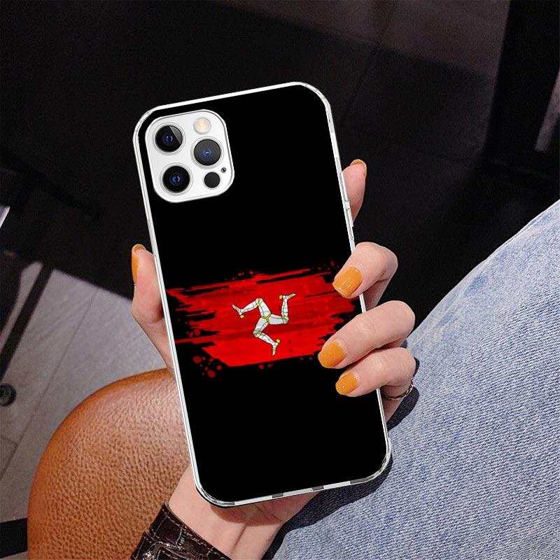Чехол для телефона с гербом Острова Мэн для iPhone 17 Air 16 16E 11 12 13 Mini 14 Plus 15 Pro Max 7 8 + SE 2020 Чехол для телефона Coque