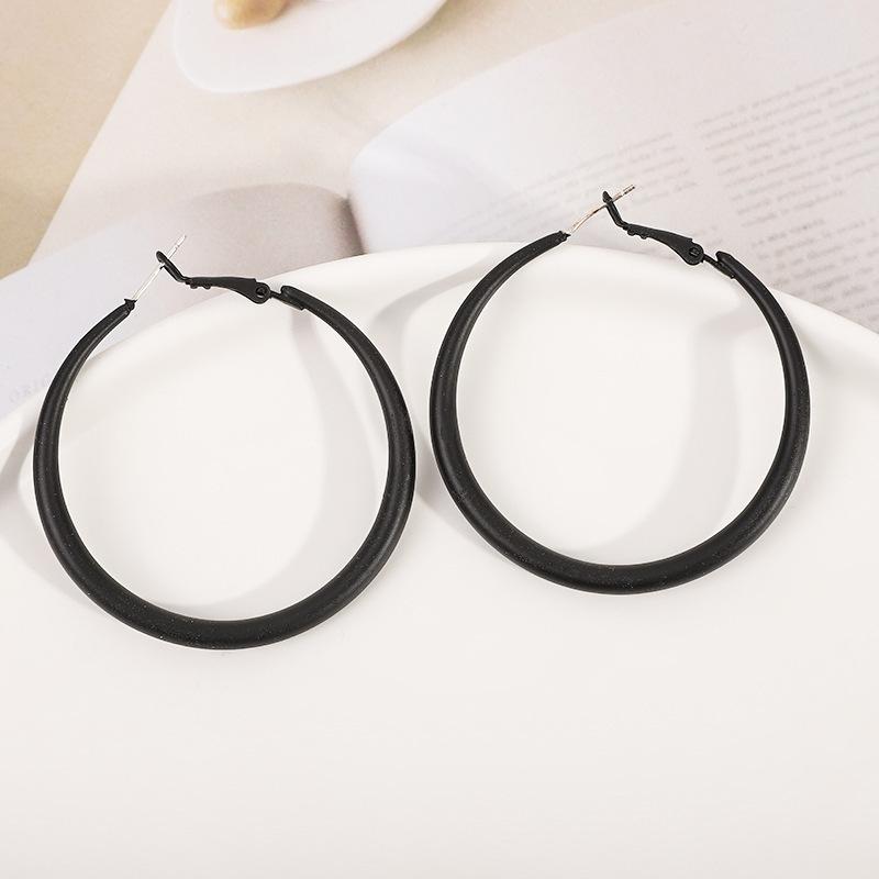 Модные большие круглые серьги-подвески для женщин, преувеличенные панк-петли, красная геометрия, простые серьги-кольца, циркон, подарок для вечеринки