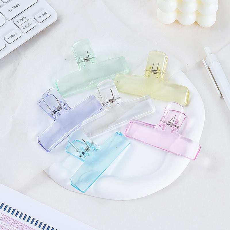Simplicity Paper Clip Transparent Visiable Acrylic Clip Scrapbook Sticker Storage Clip Student Supplies Lovely Stationery