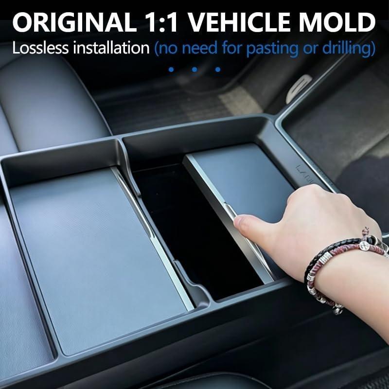 For Tesla New Model 3 Highland / Model Y/YL Center Console Armrest Storage Tray Organizer Box Case ABS Car Interior Accessories