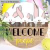 Wooden Classic Easter Bunny Welcome Sign - Multipurpose Wall Hanging Decor for Door, Wall, Home, Room, Farmhouse, Street, Shop, Garage, Bar, Garden