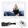 8in HD Digital Picture Frame LED Display Electronic Photo Frame Clock Calendar 100‑240V H803 White