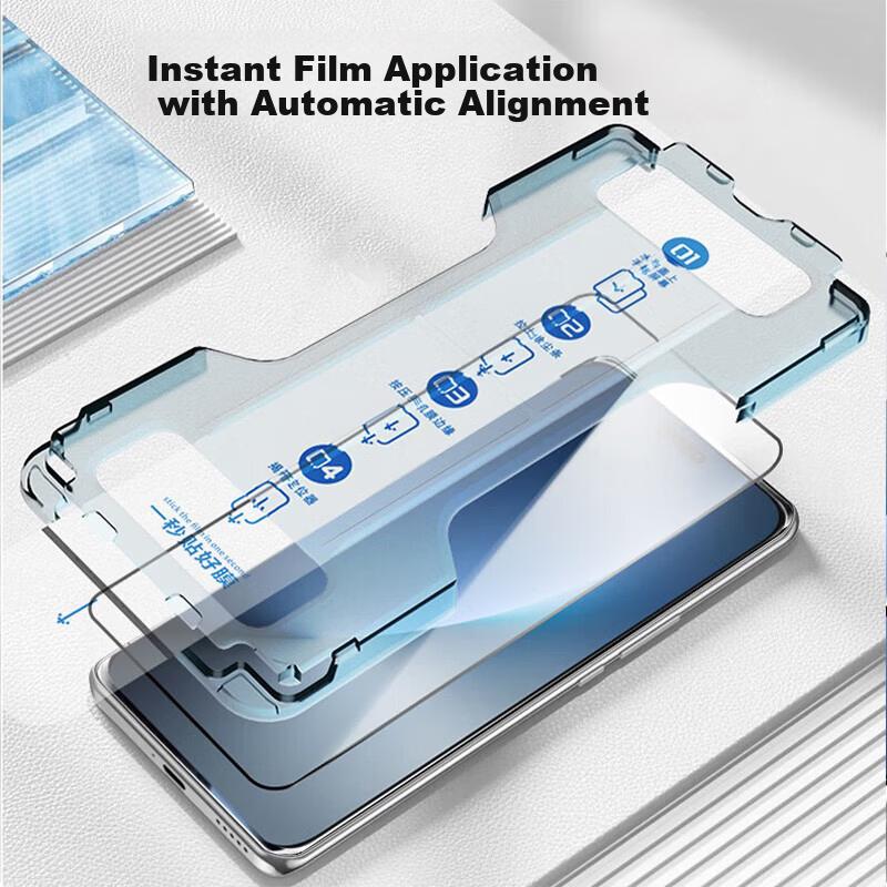 2-Pack | Instant Dust-Free Application Tempered Glass Screen Protector for Honor Magic8 Pro/RSR, Curved Screen Full Coverage, HD and Drop Protection