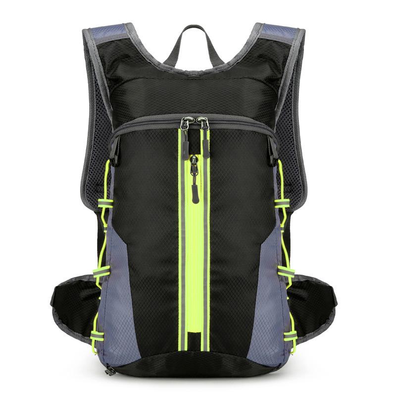 Lightweight, Breathable Outdoor Cycling Backpack with Water Bag & Helmet Storage - Unisex Wear-Resistant Design