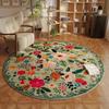 European Pastoral Style Comfortable Circle Carpet Colorful Floral Bohemian Farmhouse Decorative Rugs Bathroom Anti-slip Door Mat
