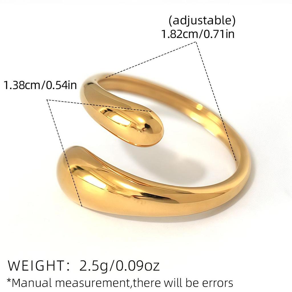 Геометрическое открытое кольцо из нержавеющей стали – европейский и американский дизайн