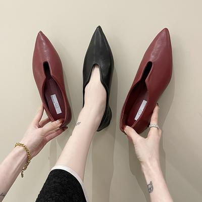 Новые модные туфли на плоской подошве, женская обувь, нескользящие туфли на плоской подошве, повседневные туфли с острым носком, туфли на плоской подошве, размер 35-39, Zapatos Mujer