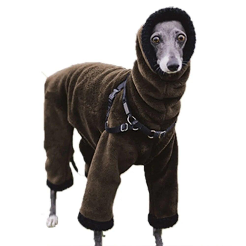 Водолазка, одежда для домашних животных, куртка для собак среднего и большого размера, пальто для борзых, толстая теплая одежда для уиппетов, зимние свитера для собак с четырьмя лапами