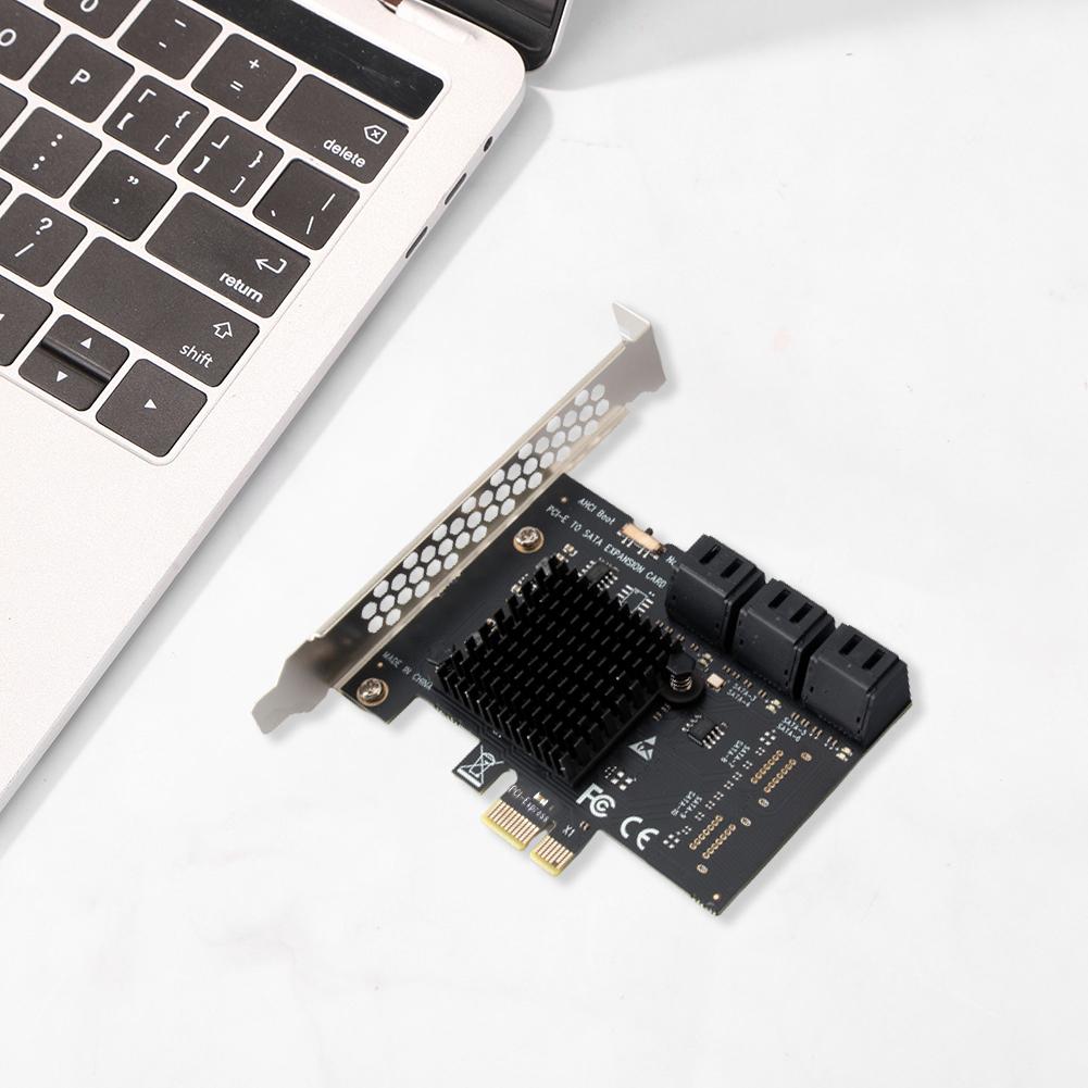 Desktop PCIe Adapter Card PCI Express 1X to SATA3.0 6 Port Riser PCI-E X1/X4/X8/X16 PCI-E Expansion Card
