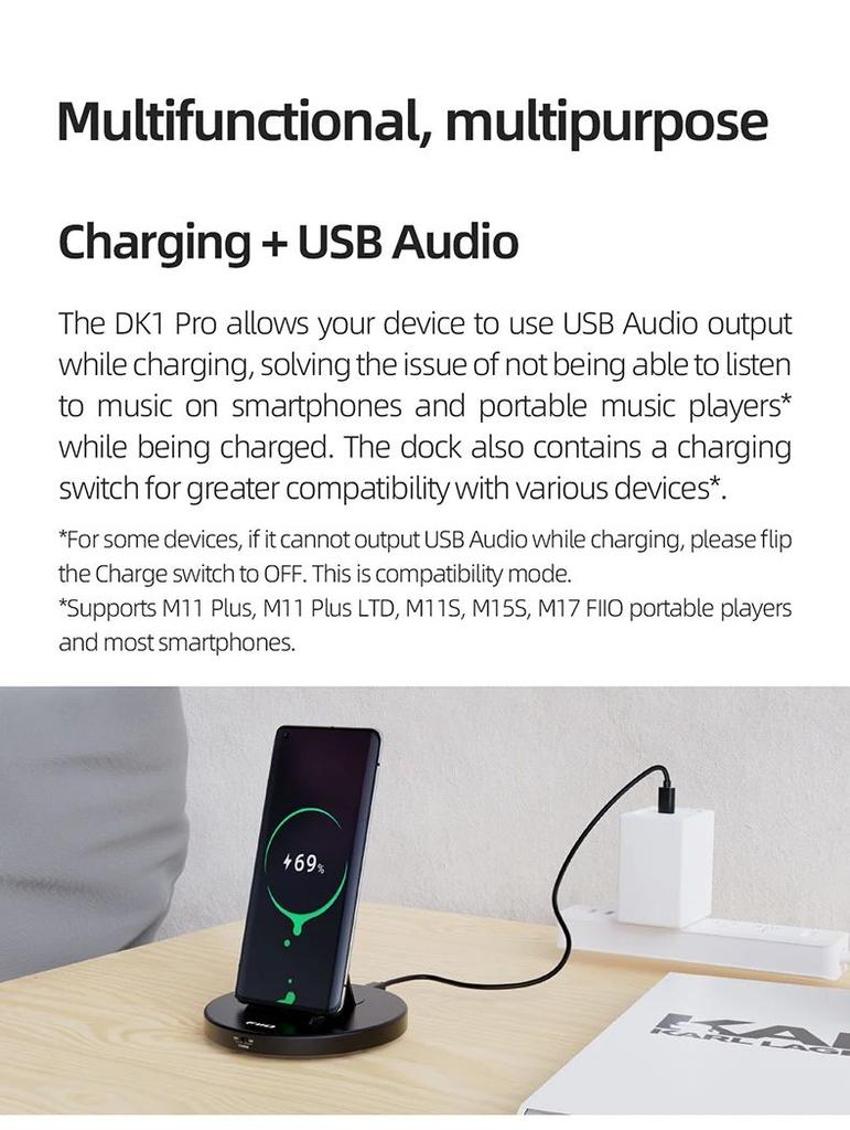 FiiO DK1 Pro Desktop Multifunctional Stand with Type-C Charging Dock