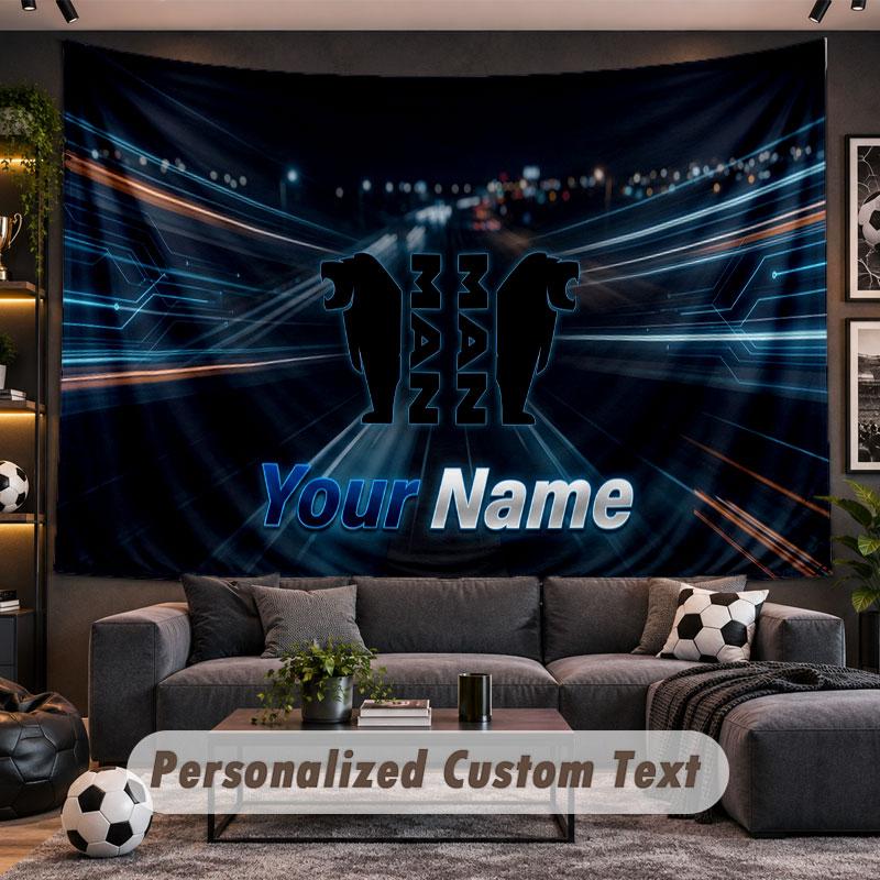 Wall Hanging Tapestry Custom NameMAN Truck Pattern Personalized Printed Fabric Wall Decor