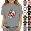 Toddler Girl Boy T-Shirts Kids Top Boys And Girls Printed Short Sleeved T-shirt 1-12Y
