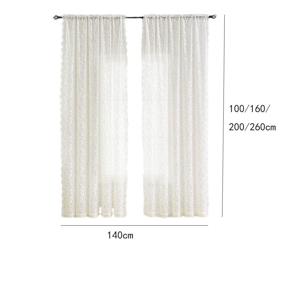 Легкая прозрачная занавеска принцессы для спальни, полузанавеска, новая белая тюль-занавеска