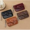 Mini Coin Purse Case Keychain Wallet Fashion PU Heart Buckle Multi-card Slots Card Holder Pouch Key Storage Bag for Women Men
