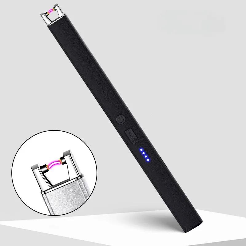 Зажигалка с подзарядкой от USB для кухни, электрическая дуга, ветрозащита, импульсное беспламенное плазменное зажигание, зажигалки для свечей, барбекю на открытом воздухе