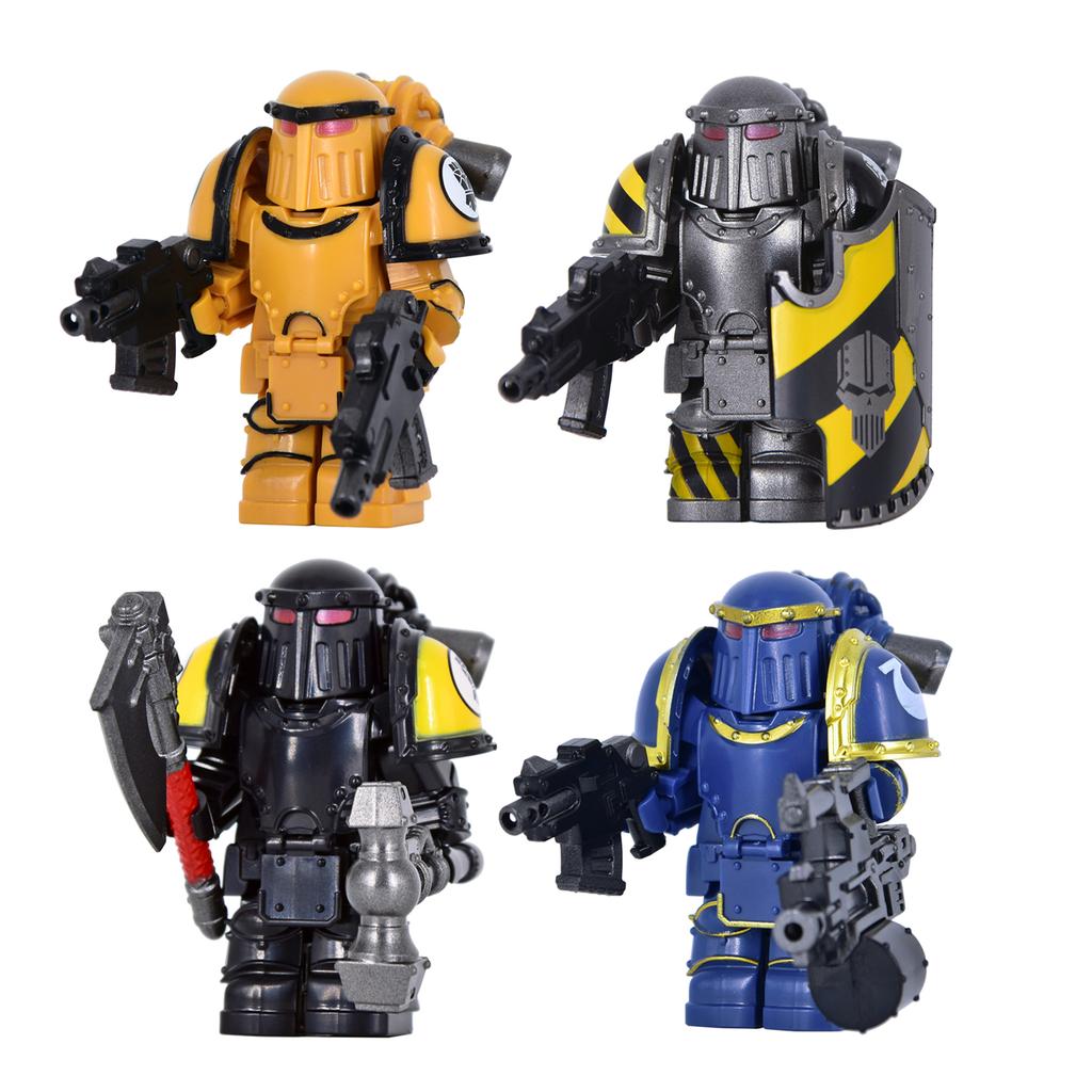 21pcs Medieval Soldiers Mini Action Knights Bracket Model Figures Weapons Robots Mecha Building Blocks Bricks Toy