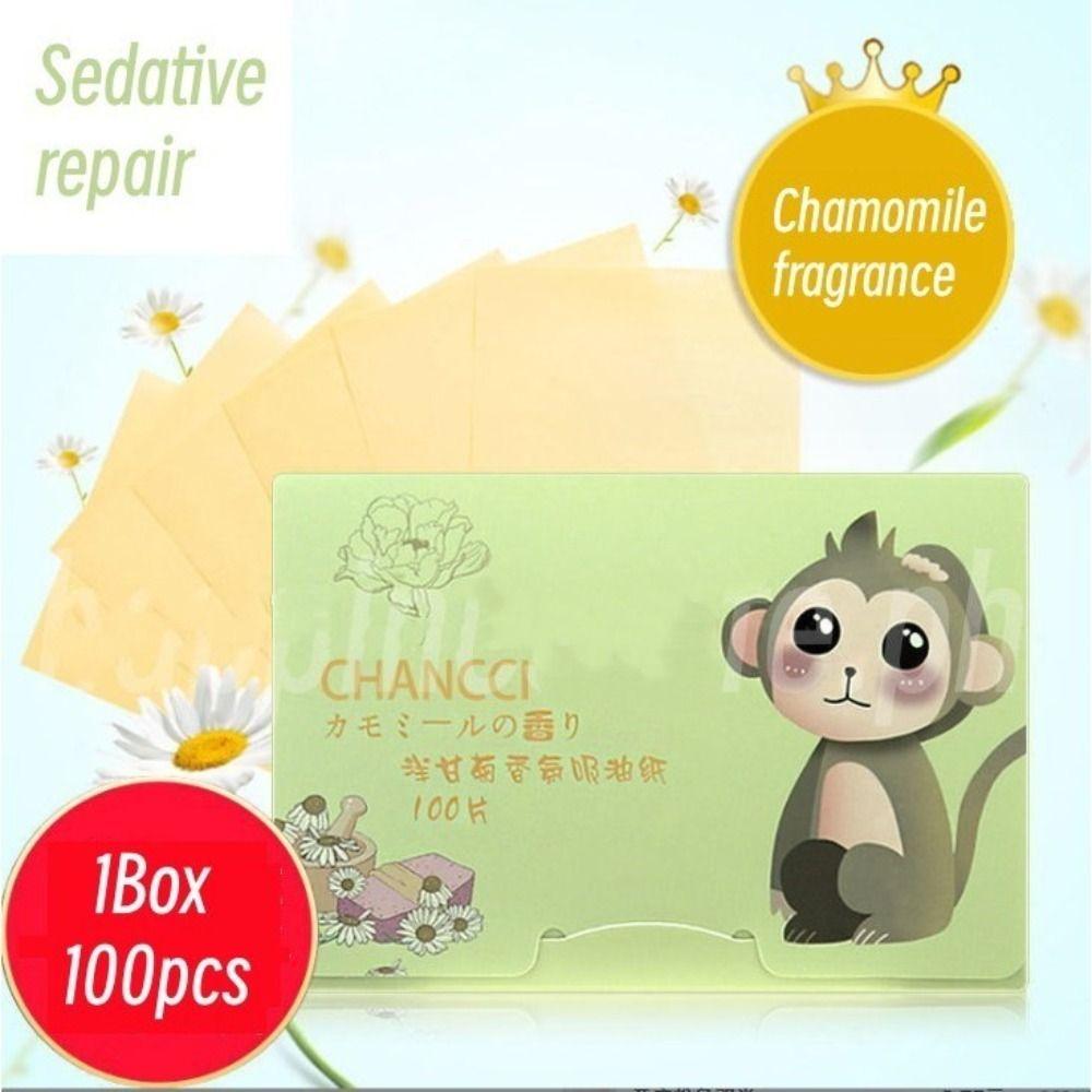 100 шт., промокательная бумага с бамбуковым углем и маслом, антижировая бумага для лица, ароматическая чистка лица