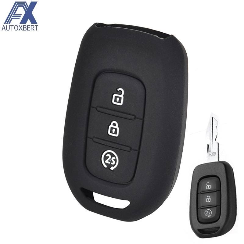 Чехол для автомобильного ключа с 3 кнопками для Renault Duster Sandero Kwid Logan Clio Captur Laguna Scenic 2016-2018
