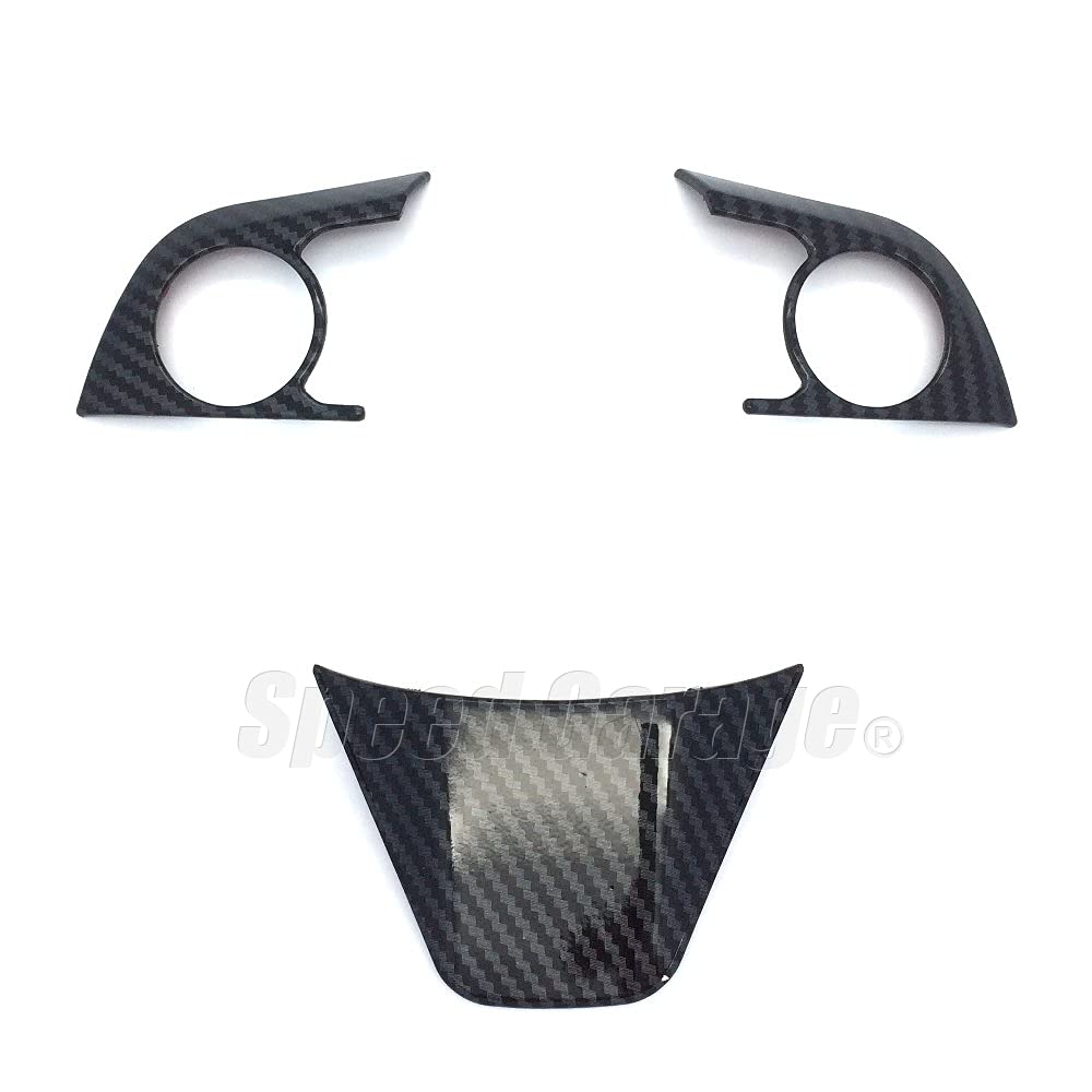 Speed Garage Toyota Camry 70 Series Carbon Fiber Steering Wheel Garnish Cover Panel Frame for Toyota Camry Interior Custom Parts Dress-Up