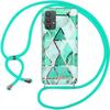 Protective Case - Booling - for Samsung Galaxy A52s A52 4G-5G - TPU - Anti-Scratch - Turquoise Lanyard