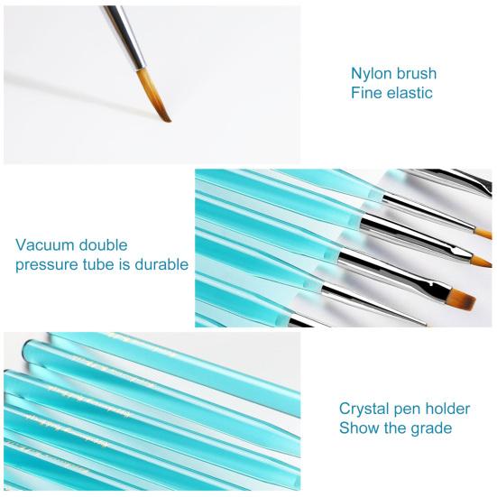 Кисть для ногтей Yousheng с тонкой ручкой, профессиональный инструмент для дизайна ногтей, ручка для рисования, кисть для маникюра