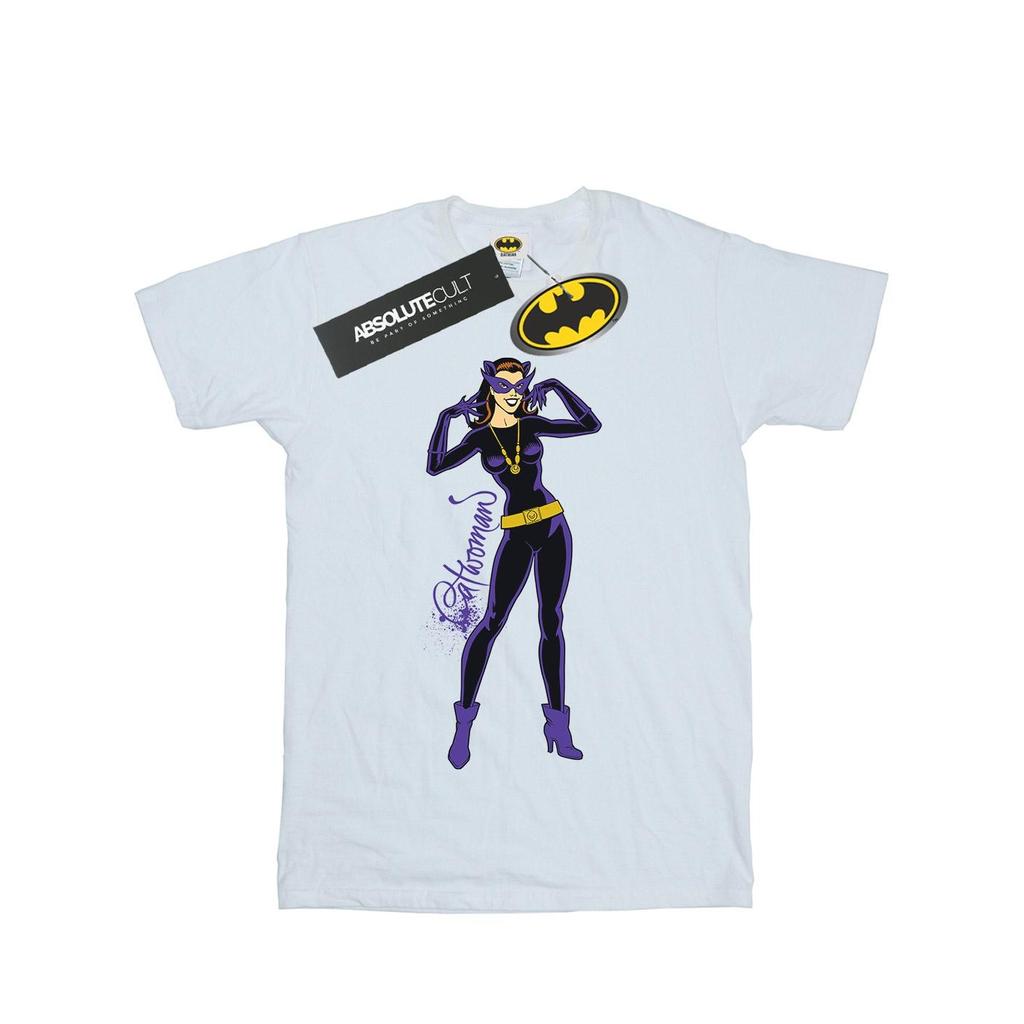 DC Comics Womens/Ladies Catwoman Happy Pose Cotton Boyfriend T-Shirt