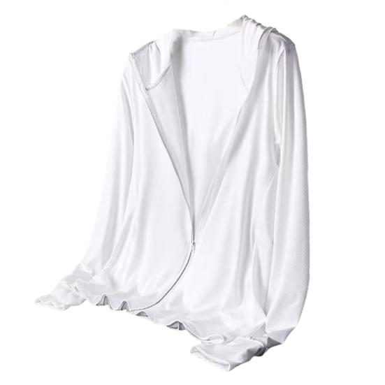 Мужская толстовка с капюшоном из ледяного шелка и рыбалки, с капюшоном из дышащей сетки, солнцезащитное пальто, летняя однотонная тонкая верхняя одежда