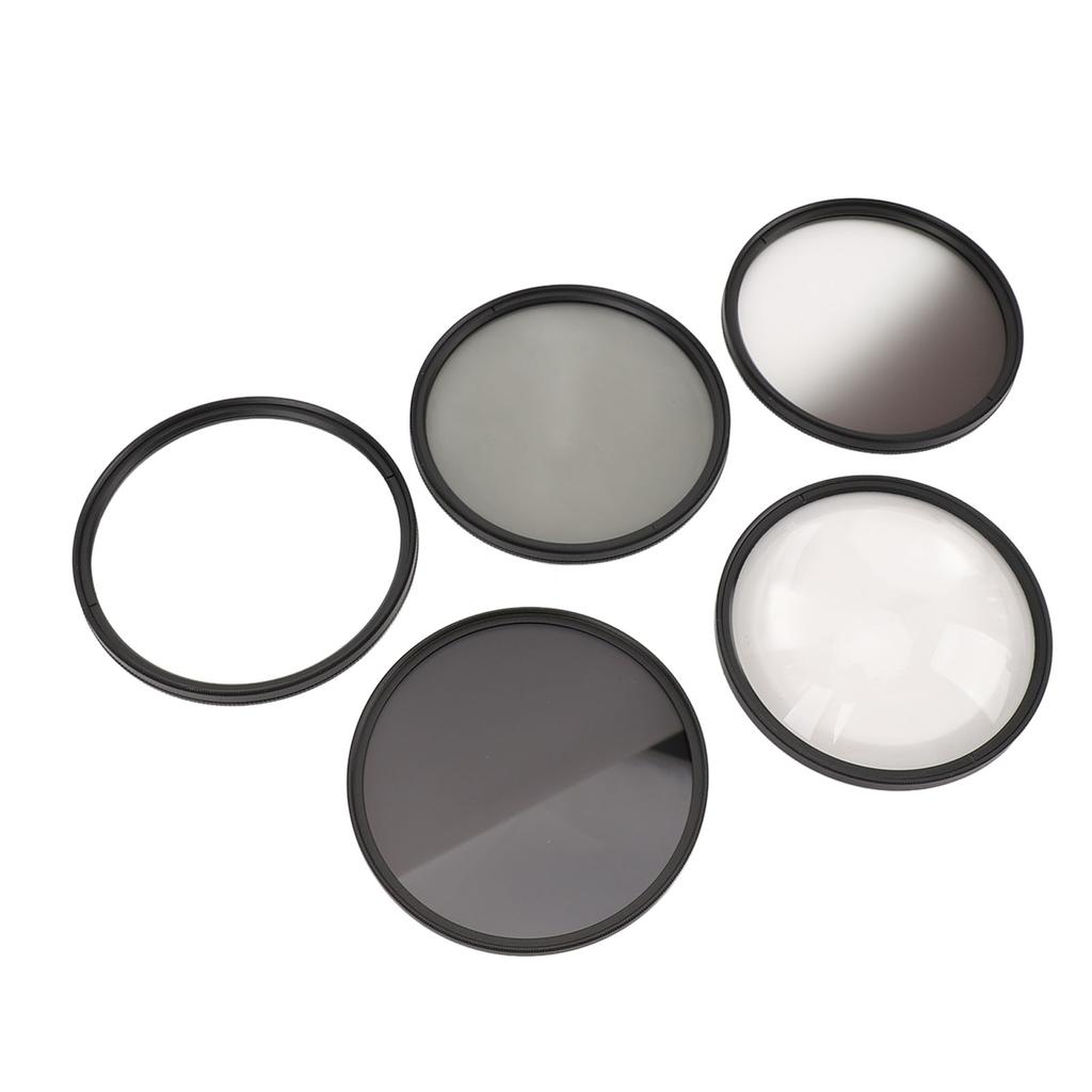 Camera Lens Filter Kit with CPL ND8 Filter 6 Points Star Filter Graduated Gray Filter Macro Filter Dust Proof Anti