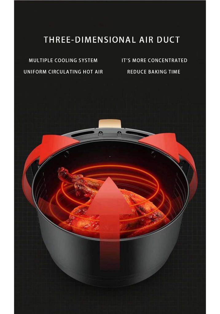 Large Capacity Touch Air Fryer - Multi-Function Electric Fryer for French Fries