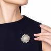 Sunflower Brooch, Women's Exquisite Pearl Brooch, Niche High-end Design Sense, Brooch, Neckline Anti-glare Accessory