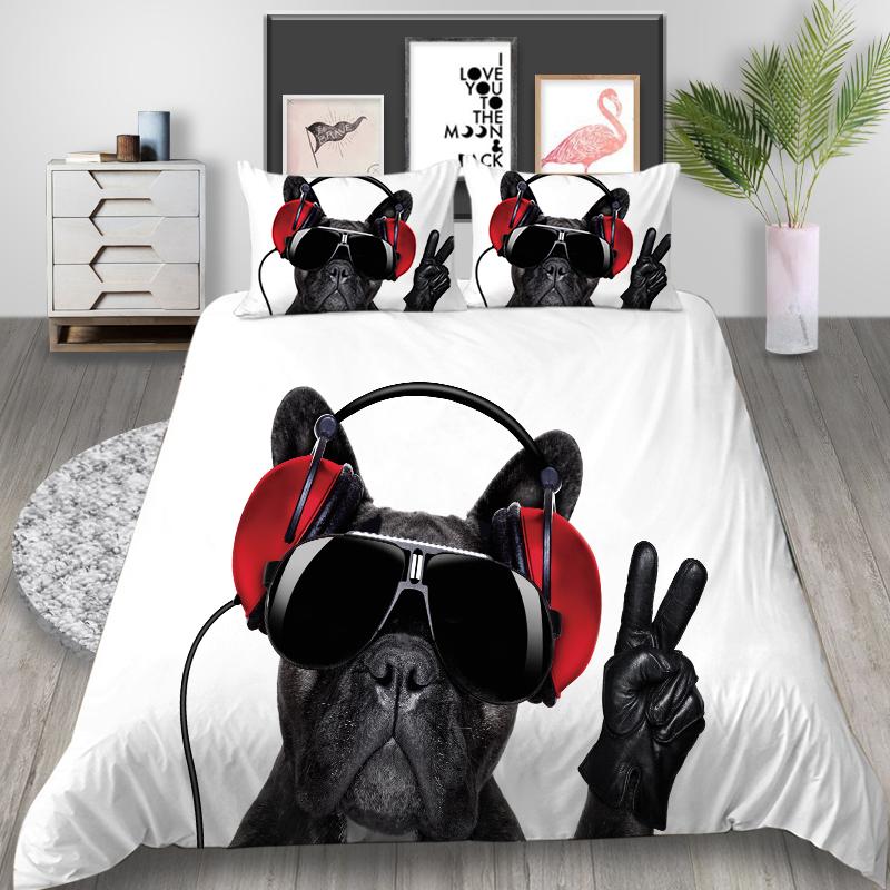 Новая мода Пододеяльник для домашних животных с подушкой для постельного белья Домашний текстиль Модная картина для собак Постельный костюм Высококачественное постельное белье Unqiue Design Пододеяльник