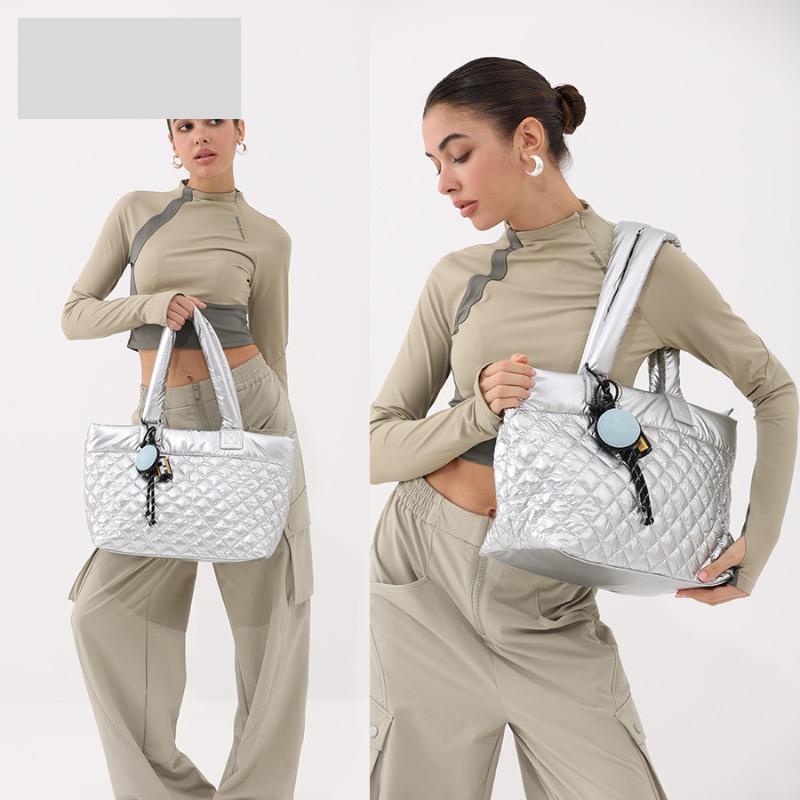 Сумка-тоут большой вместимости с ромбовидным узором и хлопковой ручной сумкой. Модная одноплечевая сумка для женщин