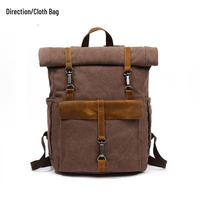 Ретро моющийся холщовый рюкзак: Вместительный трансформер для ноутбука, повседневных путешествий и приключений на открытом воздухе