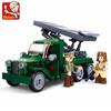 201 шт. WW2 Катюша Военная Униформа BM-13 ракетная артиллерия строительные блоки кирпичи развивающие игрушки для детей Kat