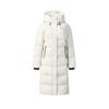 White Minimalist Trendy Warm Long Hooded Down Jacket Women Outerwear F11W543910FWT