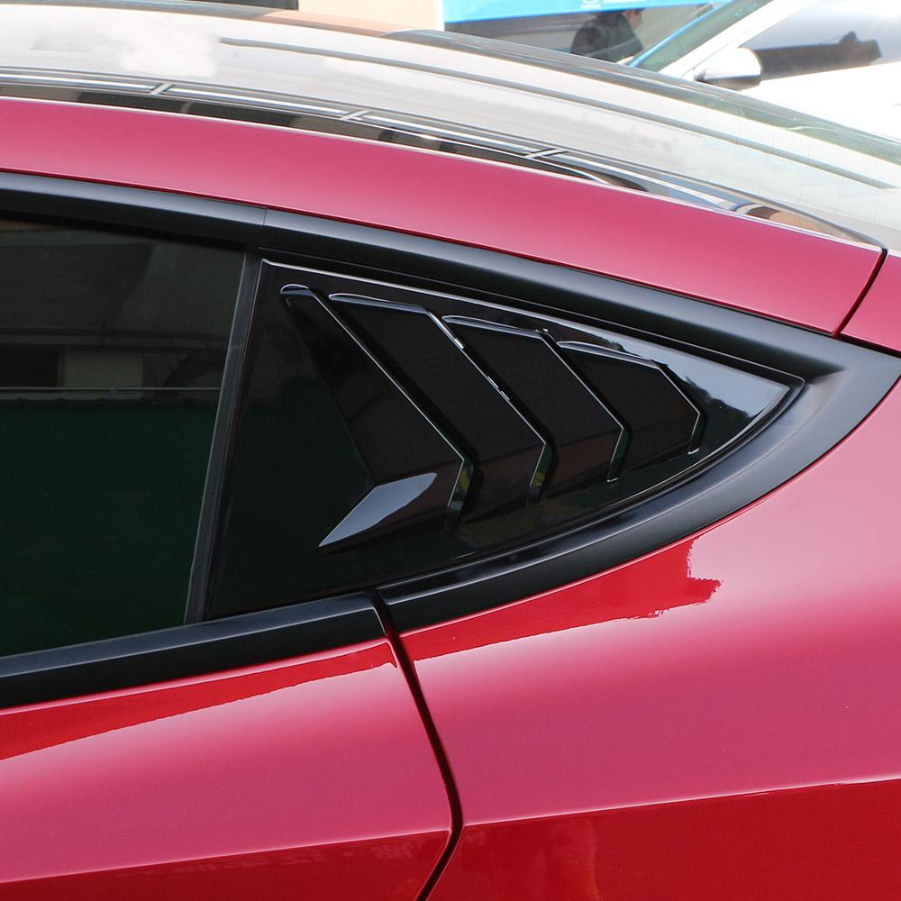 2Pcs ABS Car Rear Window Shutters Blinds Window Shade Trim Sticker for Tesla Model 3 Model3 2016 - 2025 Styling Accessories