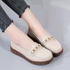 2025 Новые женские кожаные балетки весна-осень, лоферы без застежек, модные мокасины Zapatos Mujer, повседневная обувь для женщин