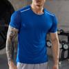 Summer Fitness T-Shirt Men Hiking Cycling Breathable Slim Fit Top Basketball Football Short Sleeve Outdoor Running Quick Dry Tee