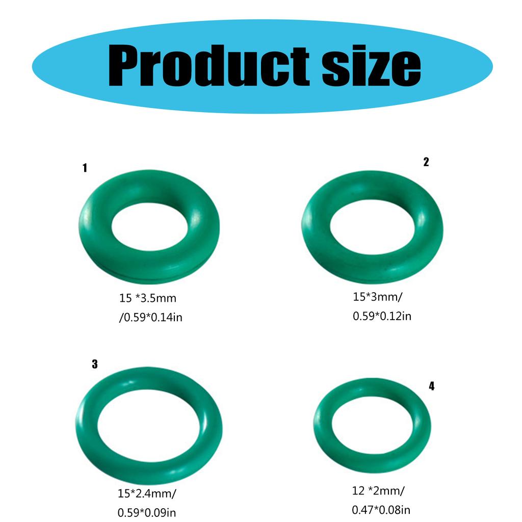 Injector O-Ring Seal Set Injector Solenoid Valve Seal Rubber Rings Washer Repair Set for Piezo