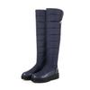 Down Cloth Thick Wool Snow Boots Belt Buckle Knee Boots Casual Boots H