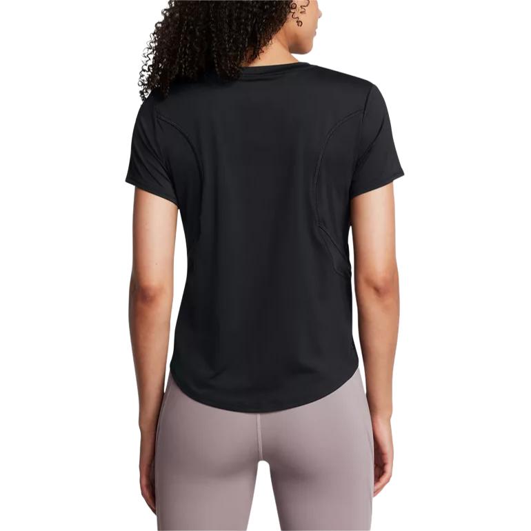 Under Armour Мягкая удобная футболка с круглым вырезом и коротким рукавом, женские топы, черный цвет 1386400-001