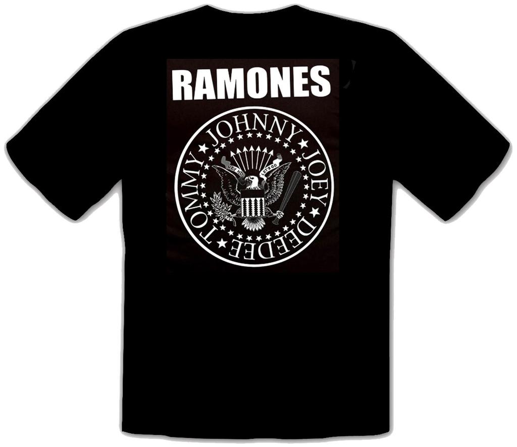 Ramones HEY HO LETs Go Logo Rock Music Black T-shirt 279