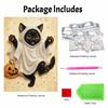 Halloween black cat ghost pumpkin pearl painting art kit handmade diy home decorations