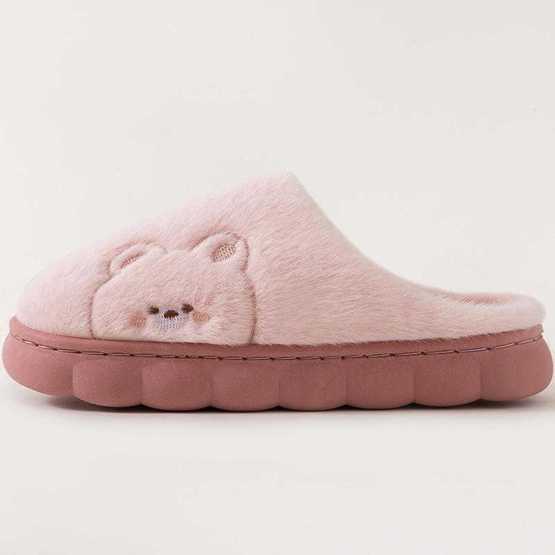 Новые хлопковые тапочки Qidashun для дома, осень-зима, комнатные и уличные плюшевые хлопковые туфли, теплые шерстяные хлопковые мопы