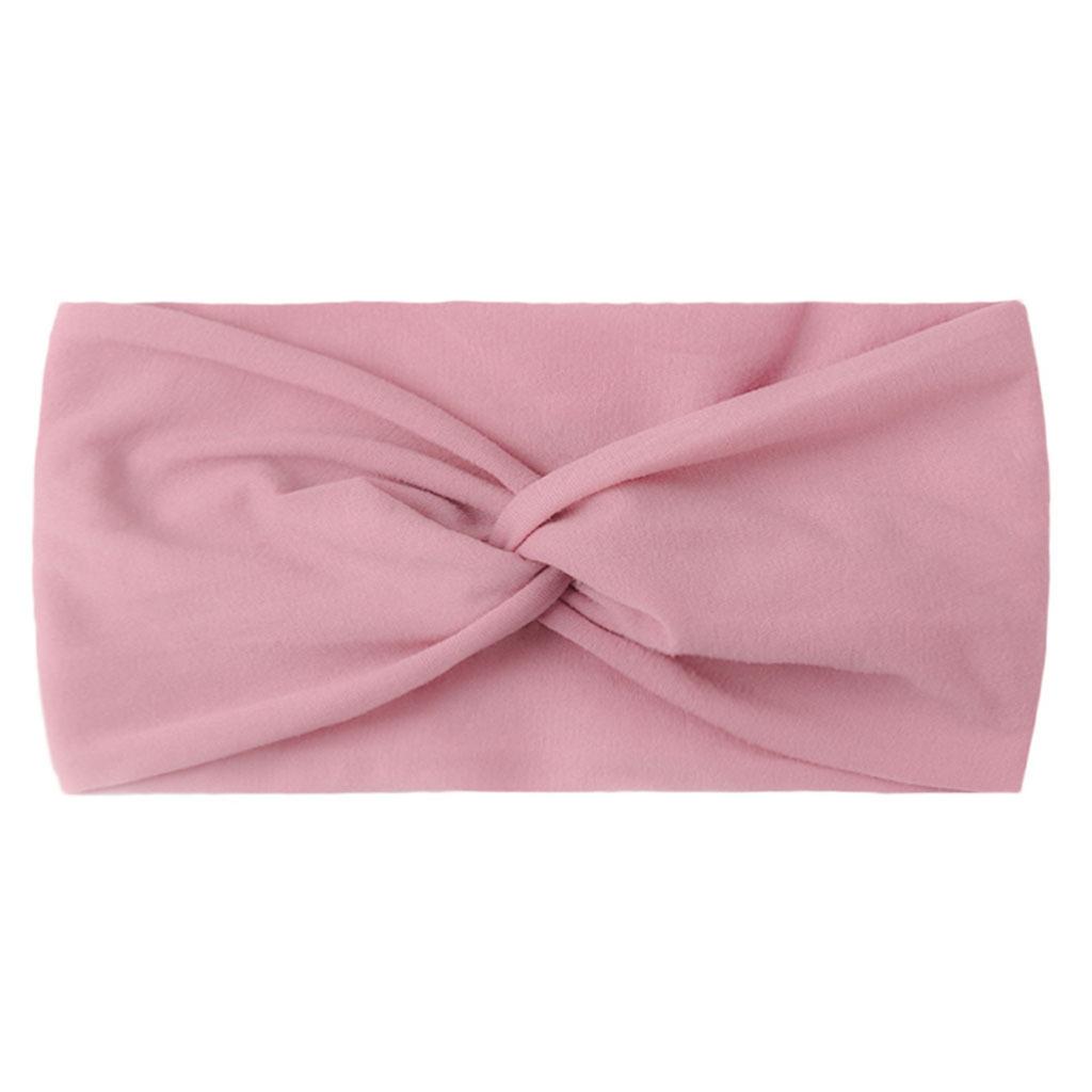 Children's Baby Hairband Cross-knotted Solid Color Hair Accessories Bow Hairband