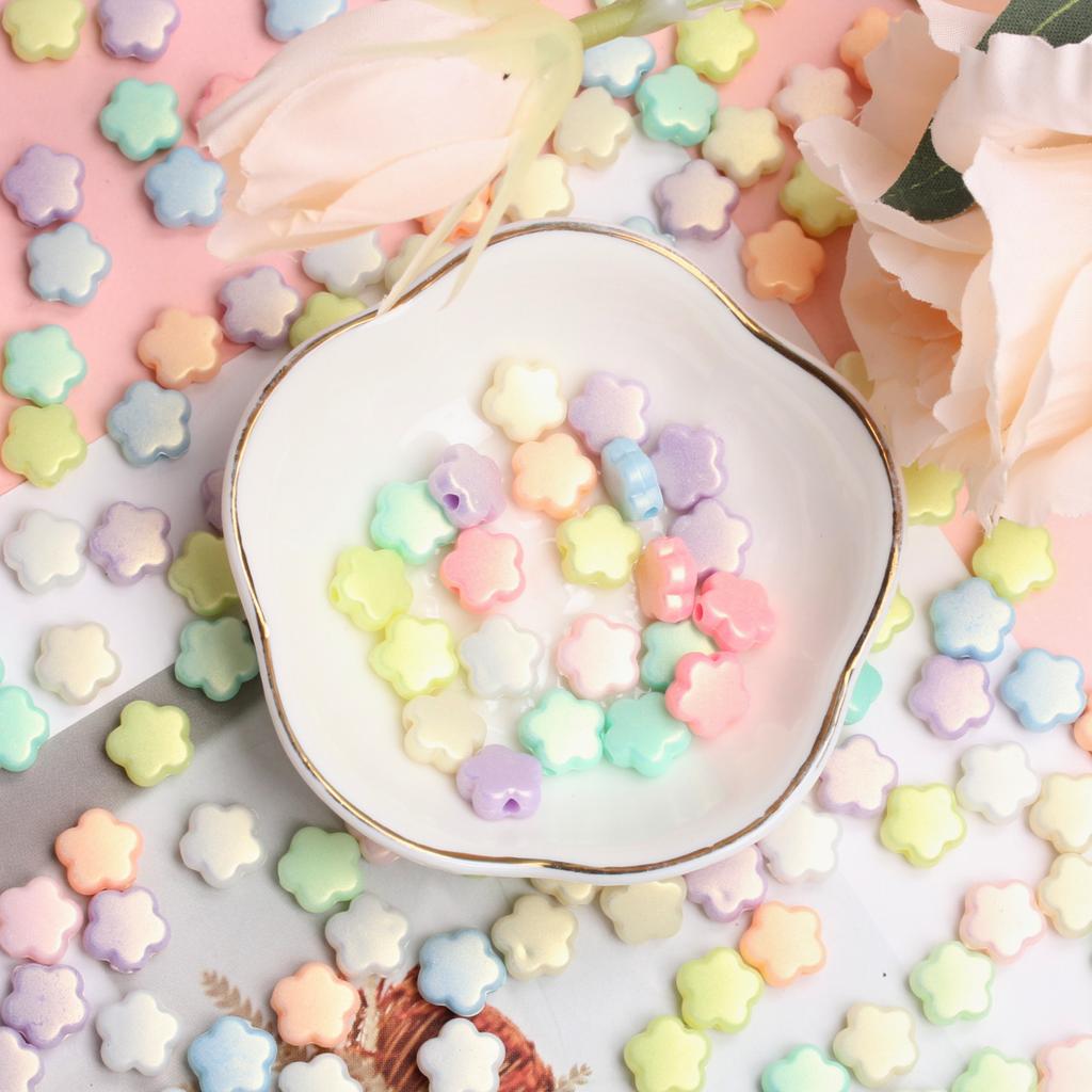 50-200 шт. изготовление ювелирных изделий сердце цветок звезда макарон матовый DIY для бусин