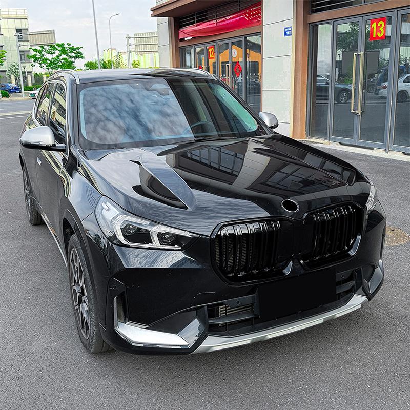 Для BMW X1 IX1 U11 2026+ Высококачественная ABS Однорядная и Двухрядная Решетка радиатора "Ноздри" Решетка переднего бампера автомобиля Глянцево-черная