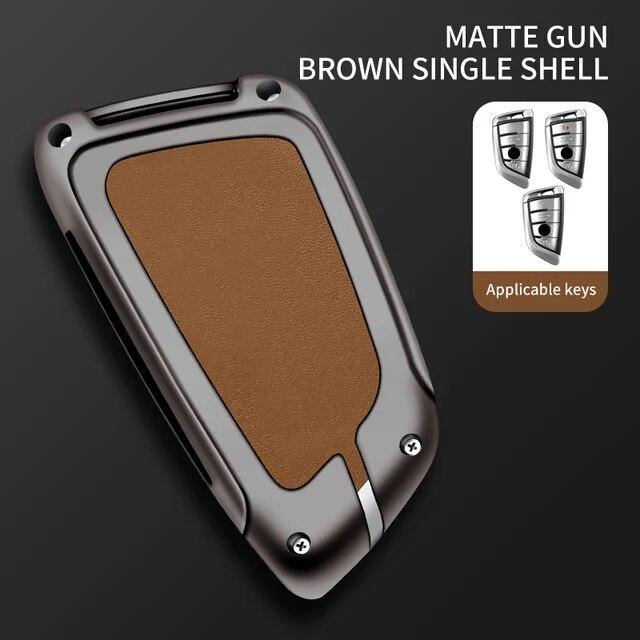 Кожаный чехол для ключей из цинкового сплава для BMW X1 X3 X4 X5 F15 X6 F16 G30 7 серии G11 F48 F39 520 525 F30 118i 218i 320i