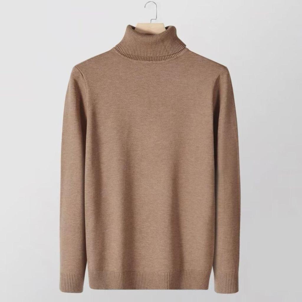 Мужской модный брендовый свитер с высоким воротом — свободный, теплый, толстый, на осень/зиму