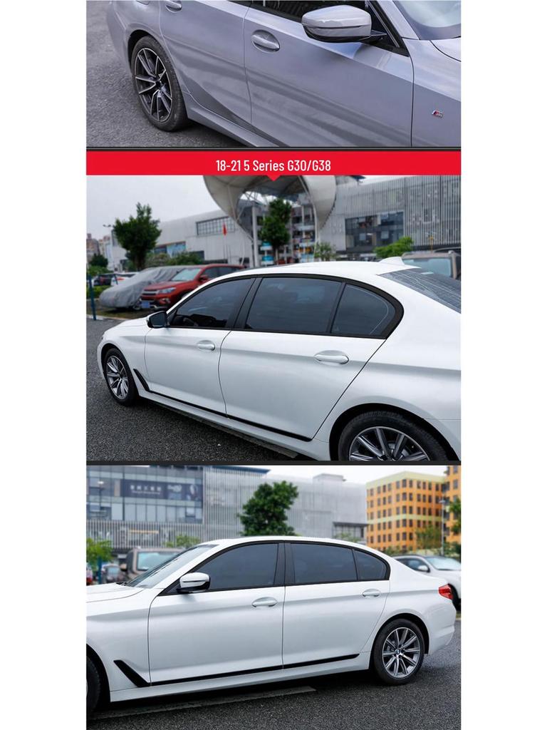 Черная накладка на оконный проем и дверную раму для BMW 3, 5 серии, X3, X5, X6 - Декоративная черная версия 'Воин'.